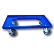 Kunststof Transport dolly Euronorm Voor Eurobox Eurokrat 60x40 cm Blauw