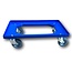 SalesBridges Kunststof Transport dolly Euronorm Voor Eurobox Eurokrat 60x40 cm Blauw