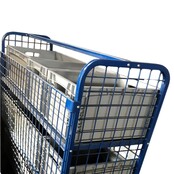 Order Picking Mesh Shelf Trolley Rollcontainer with Eurocrates Euroboxes