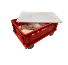 Crate box for meat 60x40x20 cm Euro E2 open handle
