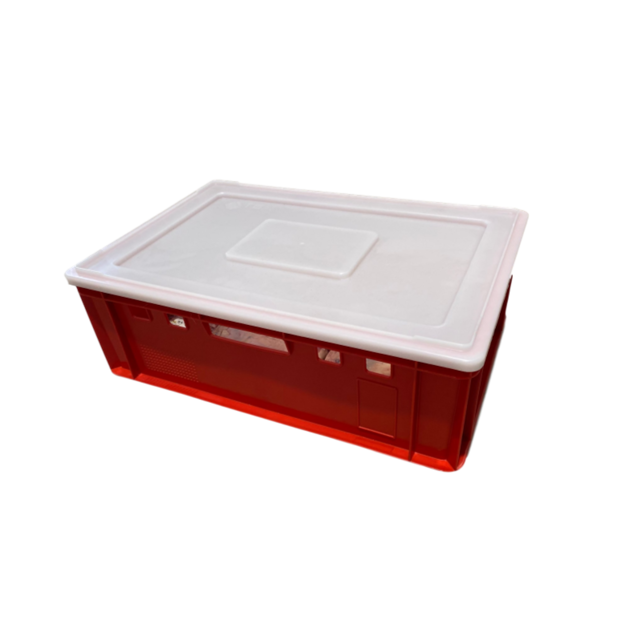 Crate box for meat 60x40x20 cm Euro E2 open handle