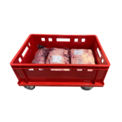 Crate box for meat 60x40x20 cm Euro E2 open handle