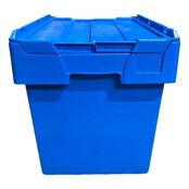 ALC krat 60x40x44 cm Eurobox ALC Bakken blauw met deksel