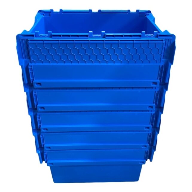 ALC krat 60x40x44 cm Eurobox ALC Bakken blauw met deksel