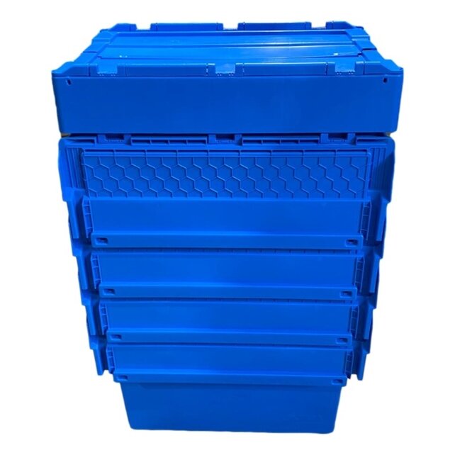 ALC krat 60x40x44 cm Eurobox ALC Bakken blauw met deksel