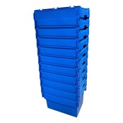 ALC krat 60x40x44 cm Eurobox ALC Bakken blauw met deksel
