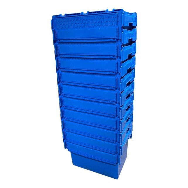 ALC krat 60x40x44 cm Eurobox ALC Bakken blauw met deksel