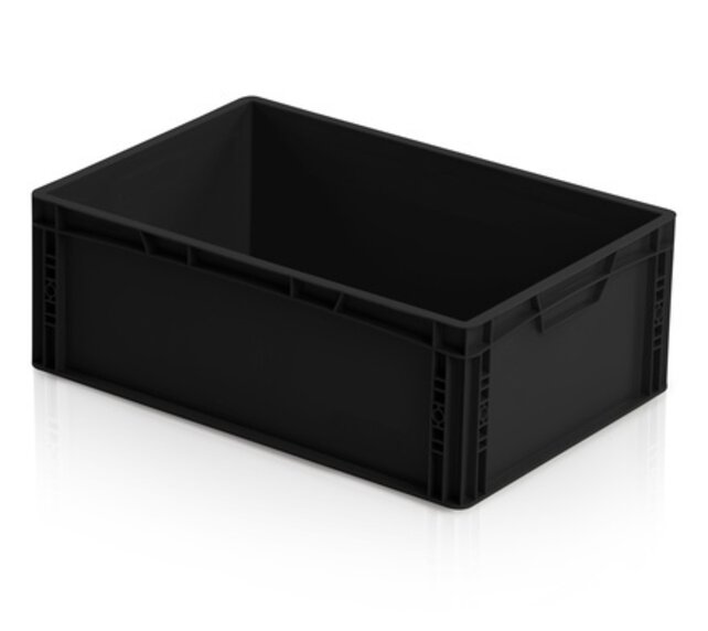 ESD Crates 60x40 cm various heights ESD Euro Container Eurobox black