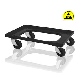 Euro Container Transport dolly ESD Eurobox 60x40 cm ESD