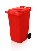 Plastic Rollcontainers Dustbins Minicontainer on Wheels 240L Red