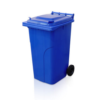 Plastic Rollcontainers Dustbins Minicontainer on Wheels 240L Blue