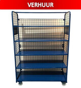 Order Picking Mesh Shelf Trolley Rollcontainer  RENTAL