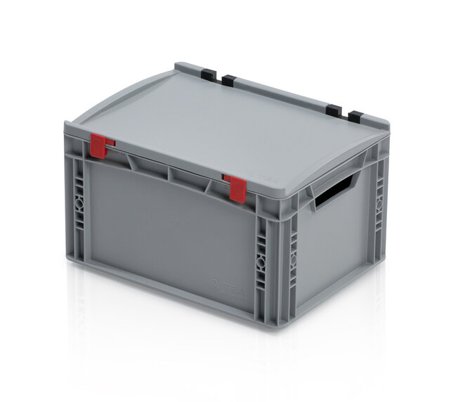 Bac de rangement 40x30x23.5 cm couvercle intégré conteneur en plastique