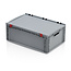 SalesBridges Eurobox Universal 60x40x23,5 cm avec couvercle poignée ouverte Conteneur Euro KTL box Superdeal