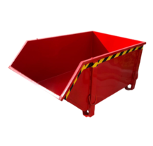 Bouwcontainer Puincontainer Rood Bouwafval Afvalcontainer Bouw 1000L 1500 kg