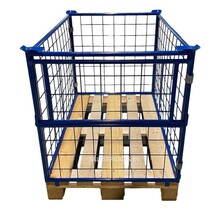 Opzetrand Gaascontainer voor Europallet staal H1200mm Klapraam aan korte zijkant