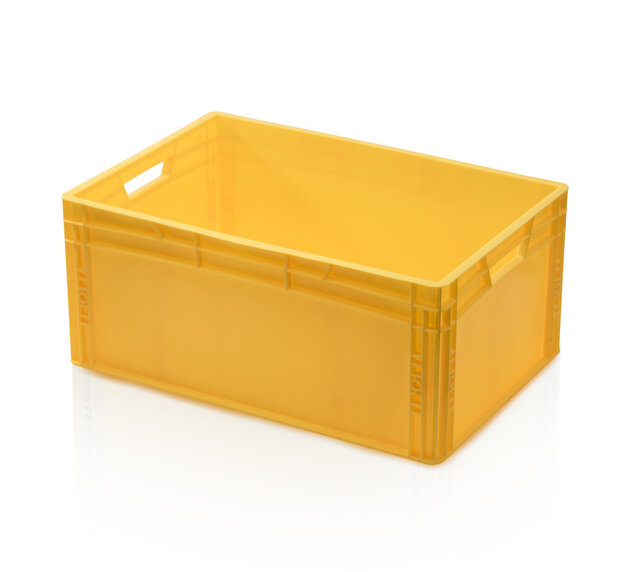 Eurobox Universal 60x40x27 cm yellow with handle Eurocontainer KLT box