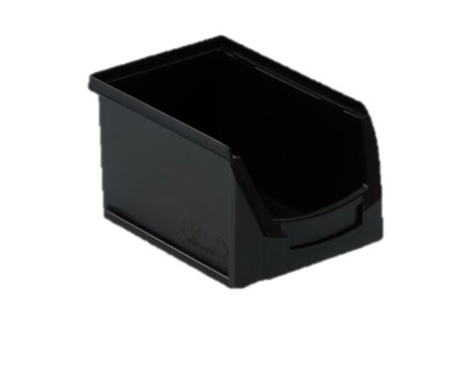 Magazijnbak Kunststof Grijpbakken B PP 23x15x12.5cm Zwart