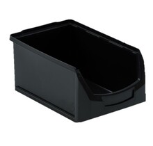 Magazijnbak Kunststof C PP 35x21.3x15cm Zwart Plastic Gripbakken