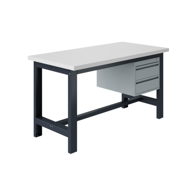 Ergonomische werktafel SI-model grijs antraciet  1500 kg heavy duty