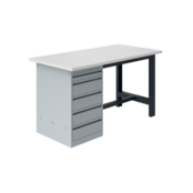 Ergonomic worktable SI-model gray anthracite 1500 kg heavy duty