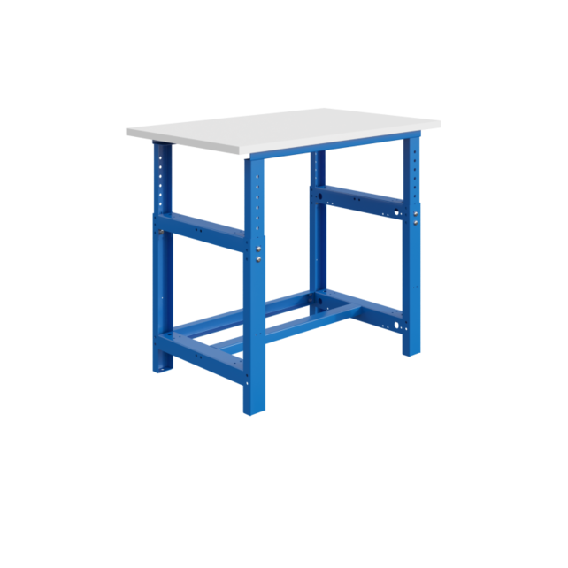 Mechanisch in hoogte verstelbare werktafel SI-model industrieel blauw  1000 kg heavy duty