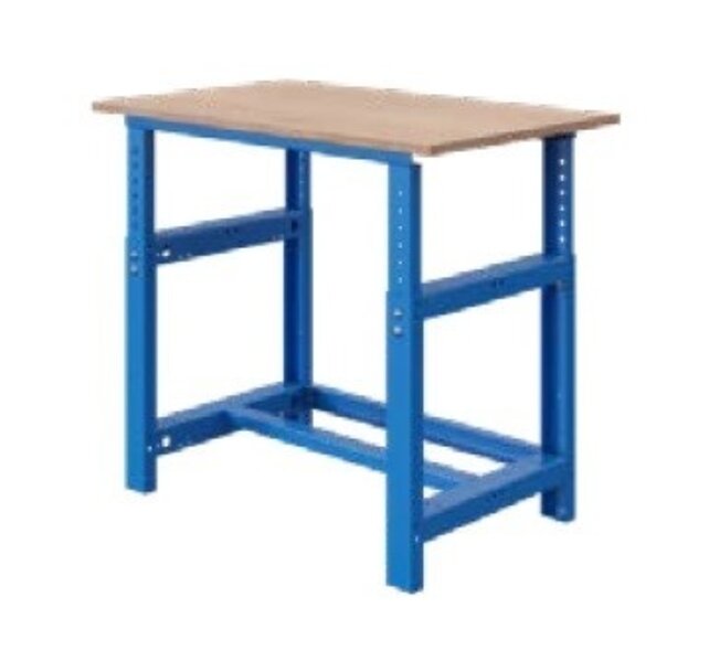 Mechanisch in hoogte verstelbare werktafel SI-model industrieel blauw  1000 kg heavy duty