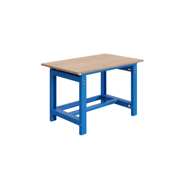 Mechanisch in hoogte verstelbare werktafel SI-model industrieel blauw  1000 kg heavy duty