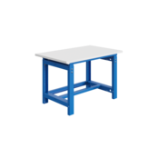 Mechanically height-adjustable worktable SI-model industrial blue 1000 kg heavy duty