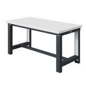 Electrically height-adjustable worktable SI-model gray anthracite 300 kg heavy duty