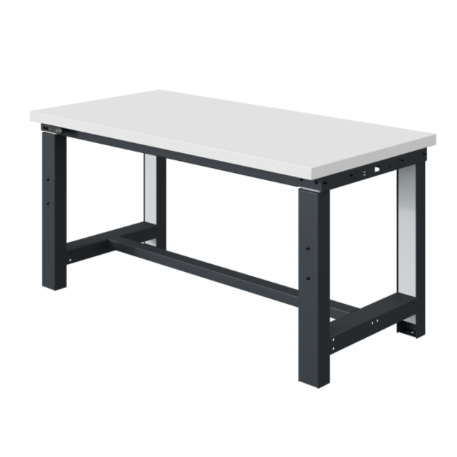Electrically height-adjustable worktable SI-model gray anthracite 300 kg heavy duty