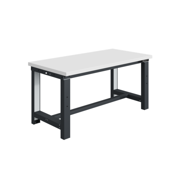 Elektrisch in hoogte verstelbare werktafel SI-model grijs antraciet  300 kg heavy duty