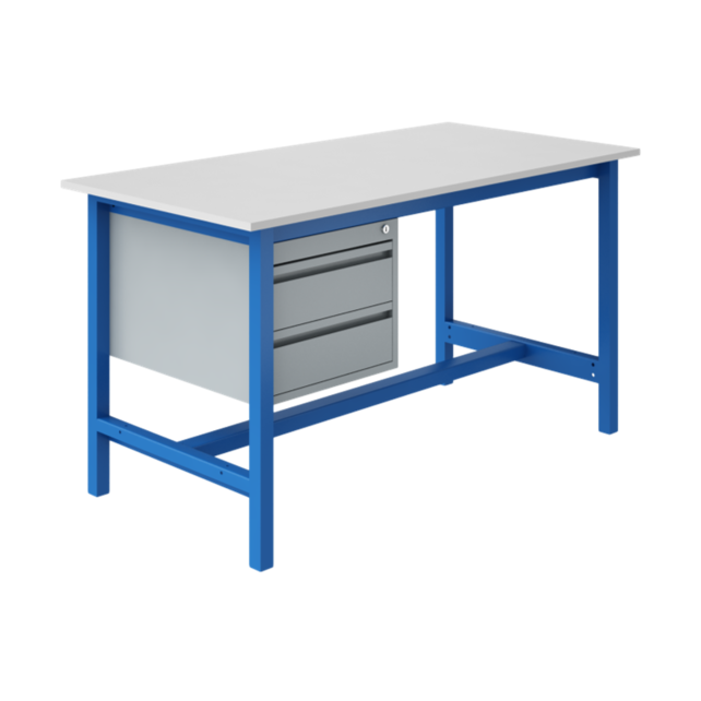 Ergonomische werktafel PTH-model 500 kg Industrieel Blauw