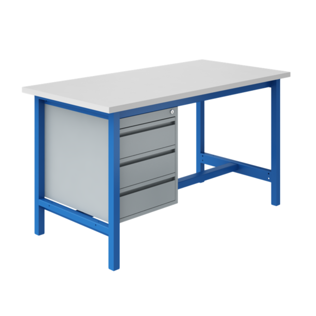 Ergonomische werktafel PTH-model 500 kg Industrieel Blauw