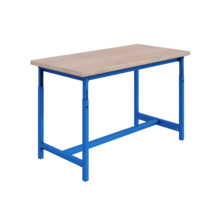 Table de travail Ergonomique modèle PTH 300 kg Bleu réglables en hauteur mécaniquement