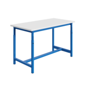 Table de travail Ergonomique modèle PTH 300 kg Bleu réglables en hauteur mécaniquement