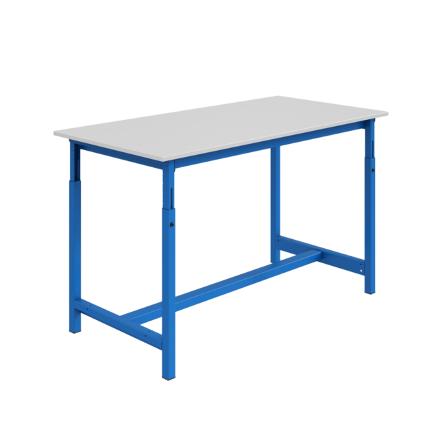 Ergonomic worktable PTH-model adjustable in height 300 kg Blue