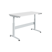 Ergonomic worktable Electrically adjustable REGULOG-model 140 kg Light gray