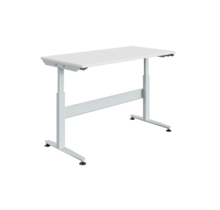 Ergonomic worktable Electrically adjustable REGULOG-model 140 kg Light gray