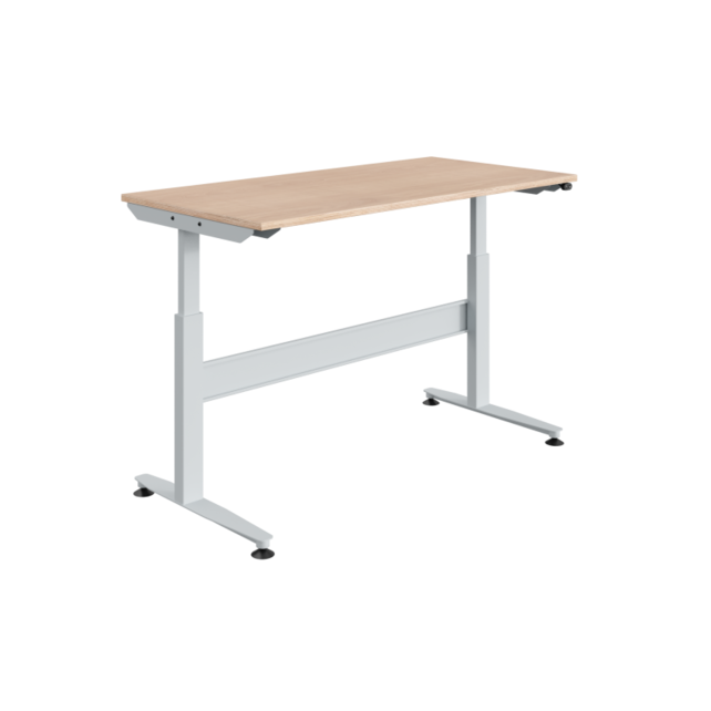Table de travail Ergonomique Réglable électriquement modèle REGULOG 140 kg Gris clair