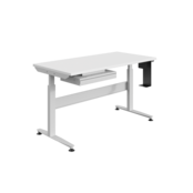 Ergonomische werktafel Elektrisch verstelbaar REGULOG-model 140 kg Lichtgrijs