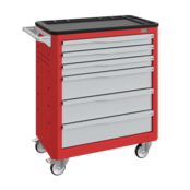 Chariot d'atelier SERVILOG avec tiroirs Rouge