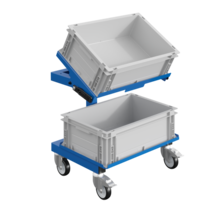 Chariot d'atelier SRI 2 Chariot de rangement réglable pour bacs en plastique