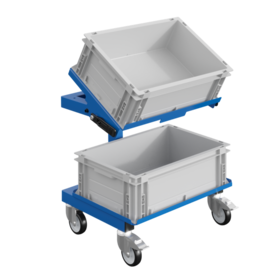 Workshop Trolley SRI 2 Adjustable storage trolley for plastic crates