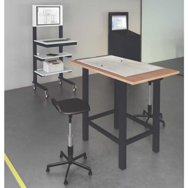 Support informatique PC Bleu industrie