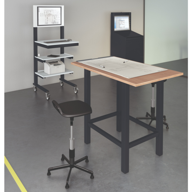 Open computerstand Antraciet