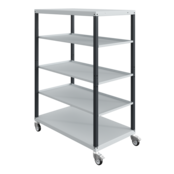 Chariot d'atelier CAR avec 4 plateaux Gris Anthracite