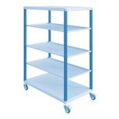 Chariot d'atelier CAR avec 5 plateaux Bleu Industriel