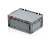 Eurobox Universal 40x30x18,5 cm with lid open handle Euro container KTL box Closed handle