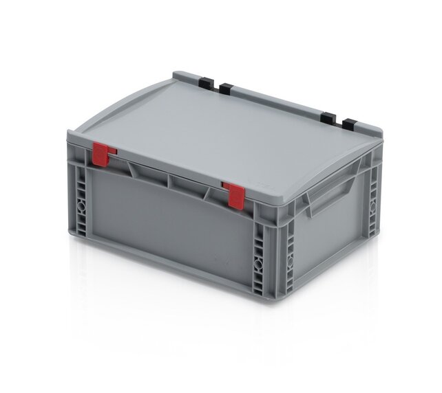Eurokrat Universeel 40x30x18,5 cm met deksel Eurobox Plastic container  Gesloten handvat